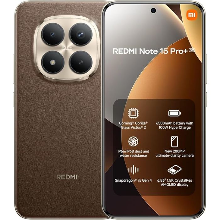 Xiaomi Redmi Note 15 Pro Plus 5G 8GB Ram 256GB Dual Sim Mocha Brown Global Version Brand