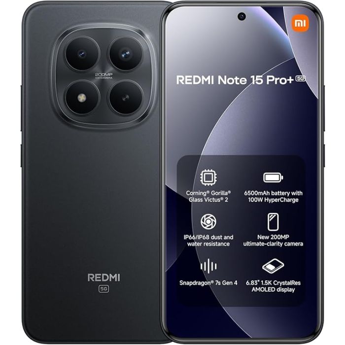 Xiaomi Redmi Note 15 Pro Plus 5G 8GB Ram 256GB Dual Sim Black Global Version Brand